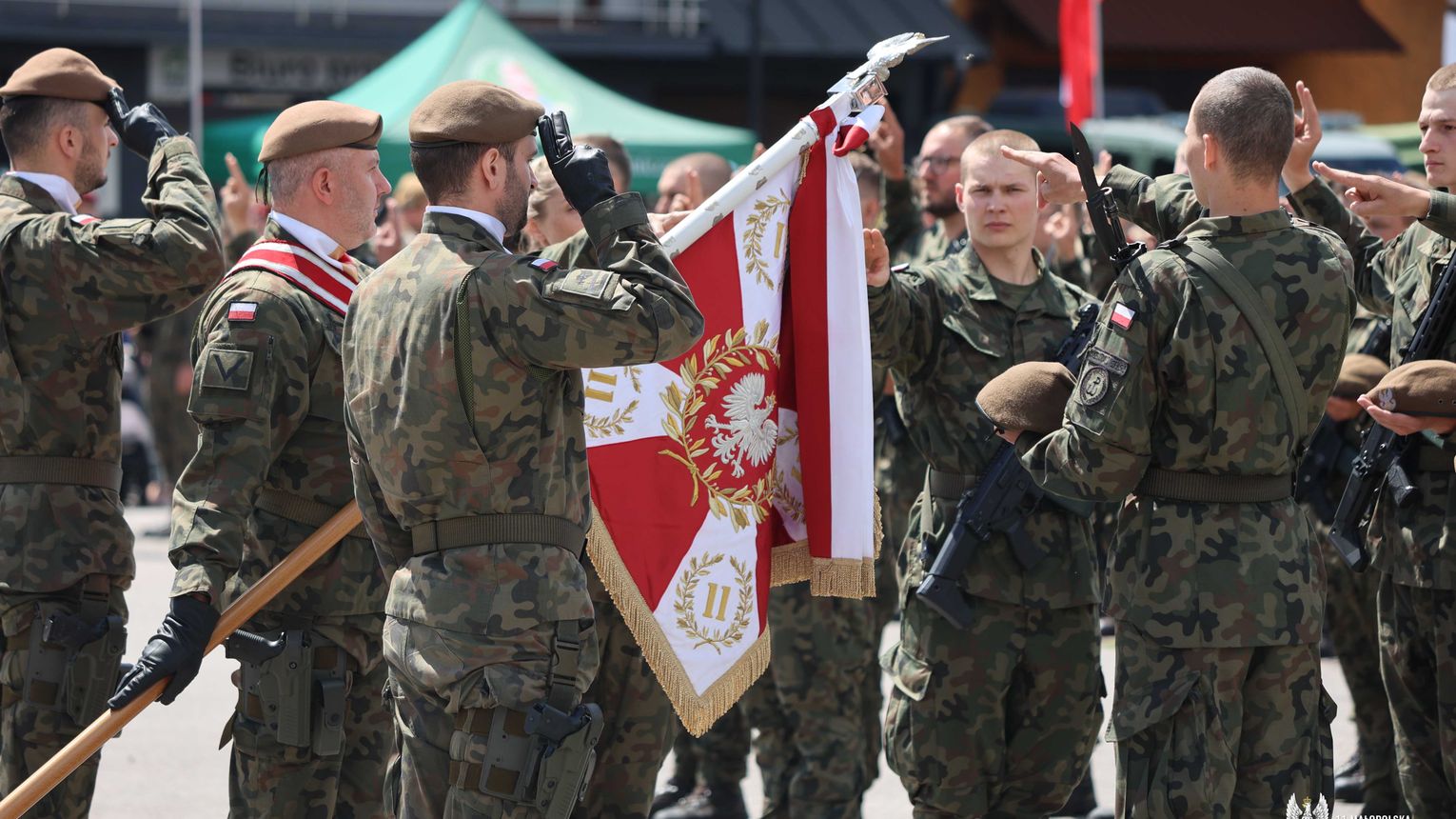 Przysięga wojskowa w ramach Wakacji z WOT w Skale