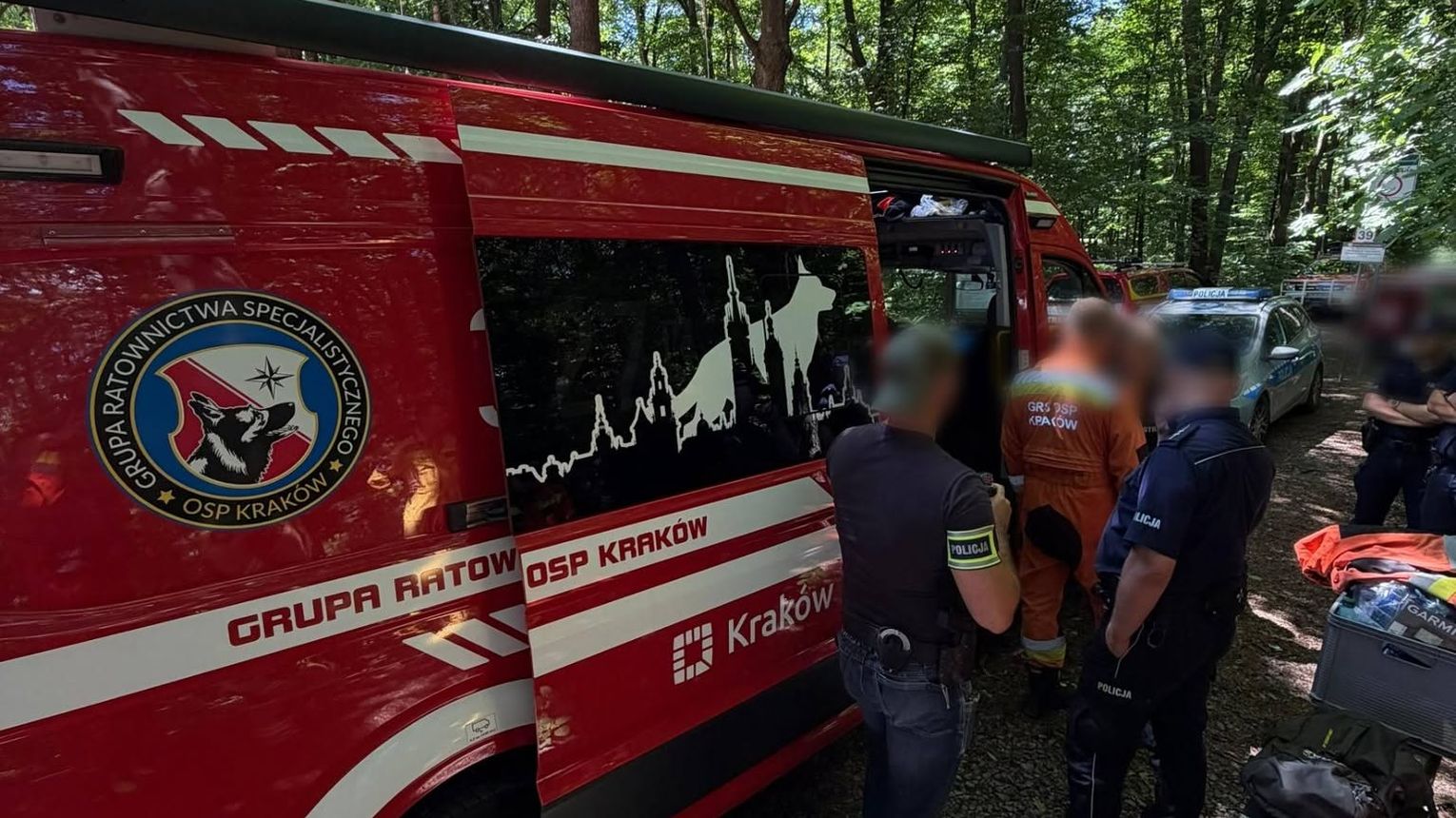 Tragiczny finał poszukiwań pod Krakowem. Ciało zaginionego Słowaka odnalezione w lesie koło Zabierzowa